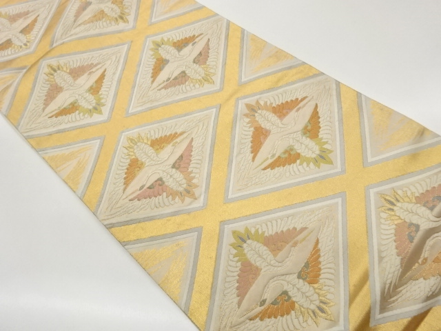 JAPANESE FUKURO OBI / WOVEN CRANES